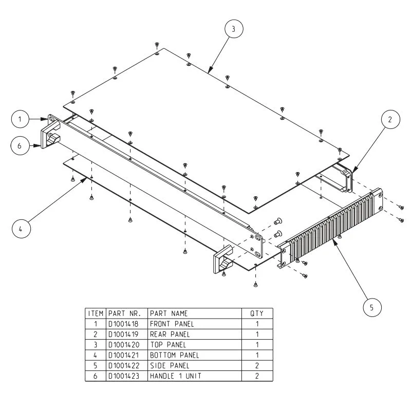 D1001417-parts-of-19-inch-rack-unit-1U-semi-rugged