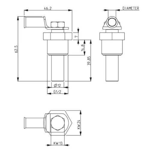 electrical current leakage detection pin