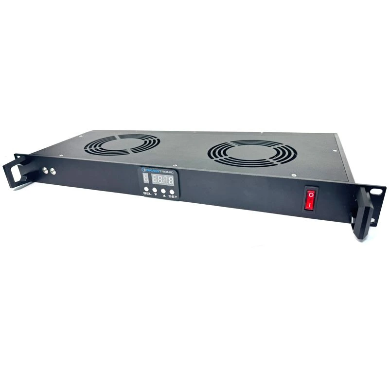 19 inch rack mountable 2 fans cooling module front view