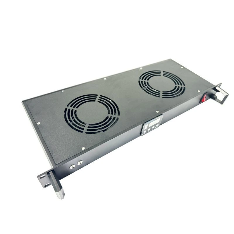 19 inch rack mountable 2 fans cooling module top view